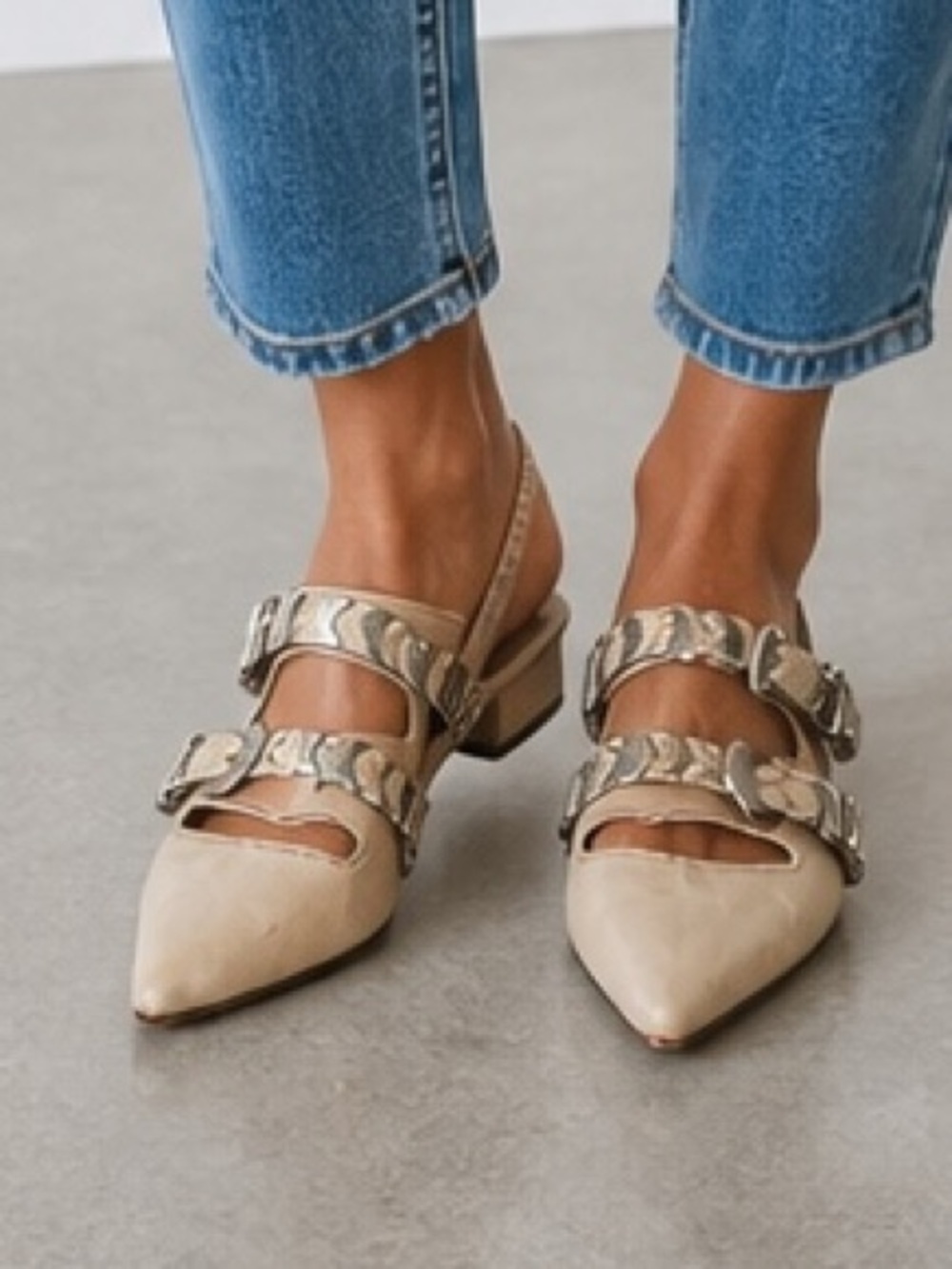Freebird by Steven Handmade Sandals w/Snake-Embossed Straps & Metal Hardware